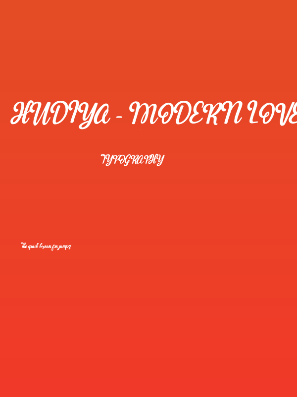 Hudiya - Modern Lovely Script Italic Poster