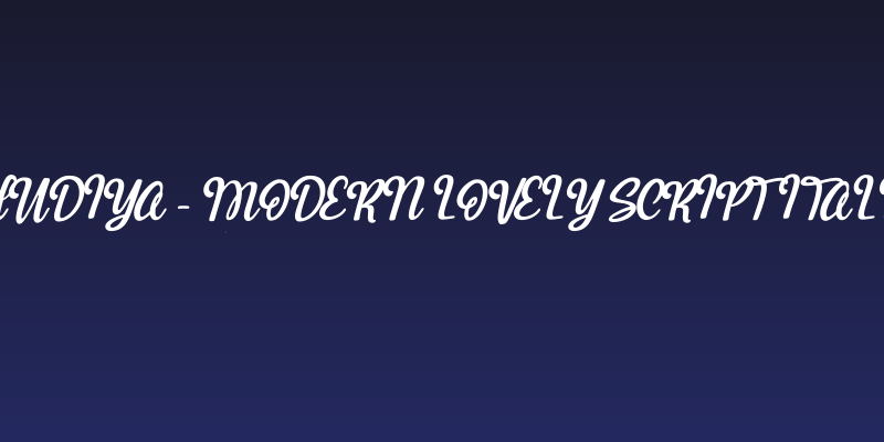 Hudiya - Modern Lovely Script Italic Social Header