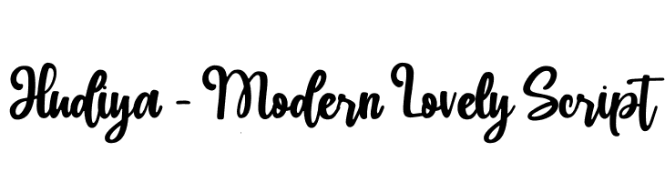 Hudiya - Modern Lovely Script  नि: शुल्क फ़ॉन्ट्स डाउनलोड