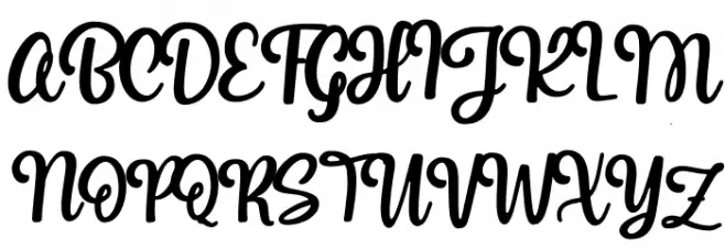 Hudiya - Modern Lovely Script Font Litere mari