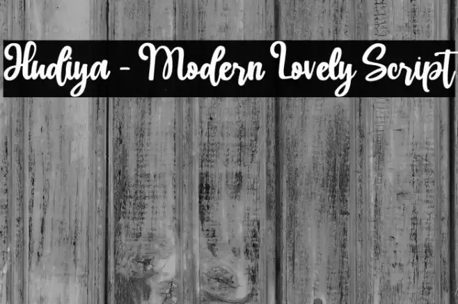Hudiya - Modern Lovely Script Font examples