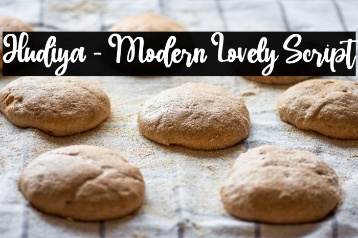 Hudiya - Modern Lovely Script Example 3