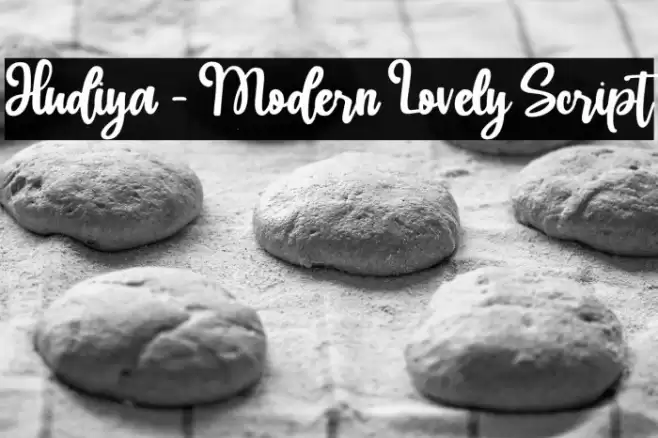 Hudiya - Modern Lovely Script Font examples