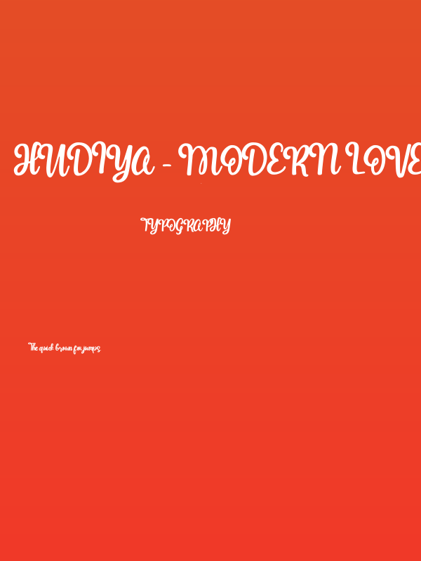Hudiya - Modern Lovely Script Poster