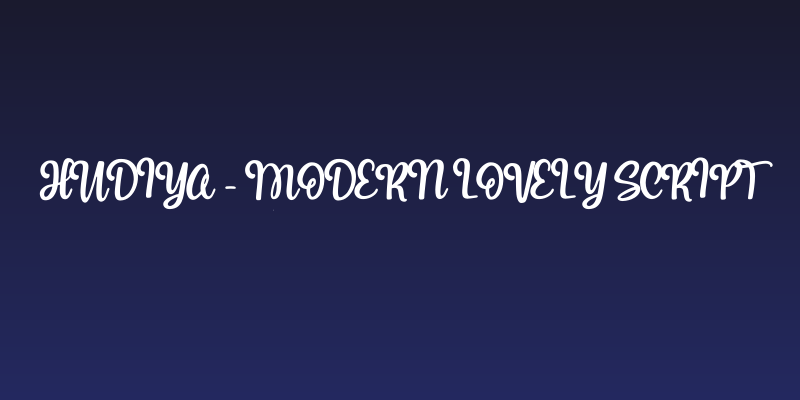 Hudiya - Modern Lovely Script Social Header