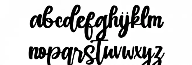 Hudiya - Modern Lovely Script Schriftart Kleinbuchstaben