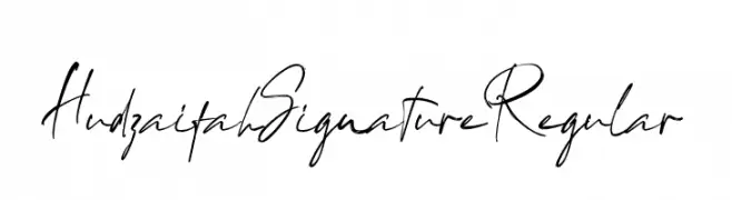 HudzaifahSignatureRegular  Descarca Fonturi Gratis