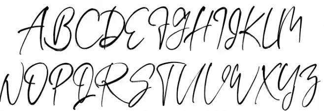 HudzaifahSignatureRegular Fuentes MAYÚSCULAS