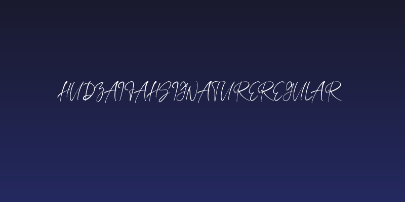 HudzaifahSignatureRegular Social Header