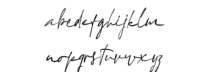 HudzaifahSignatureRegular Font LOWERCASE