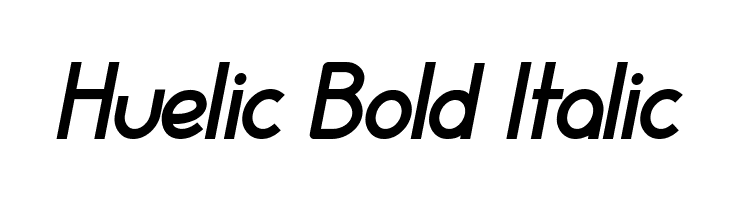 Huelic Bold Italic  フリーフォントのダウンロード