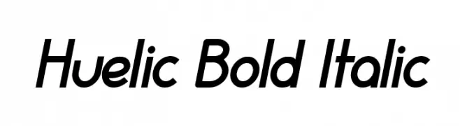Huelic Bold Italic  Fuentes Gratis Descargar