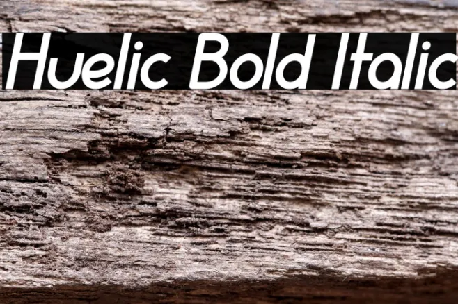 Huelic Bold Italic Example 3