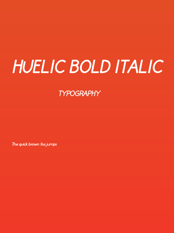 Huelic Bold Italic Poster