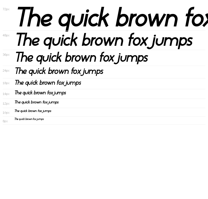 Huelic Bold Italic Waterfall