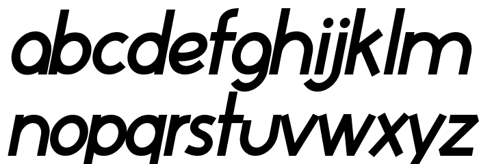 Huelic Bold Italic Font LOWERCASE