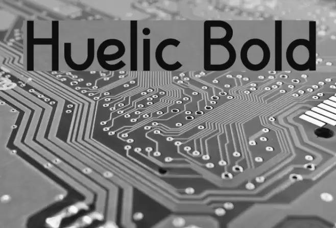 Huelic Bold Font examples