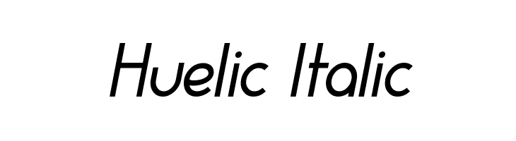 Huelic Italic  フリーフォントのダウンロード