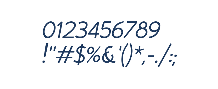 Huelic Italic Other Characters