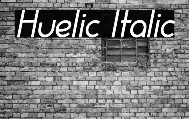 Huelic Italic Font examples