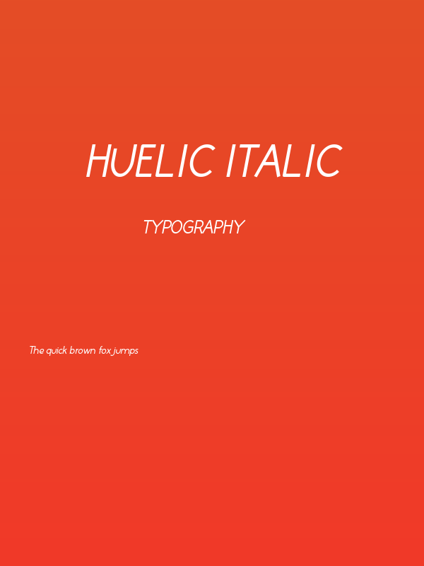 Huelic Italic Poster