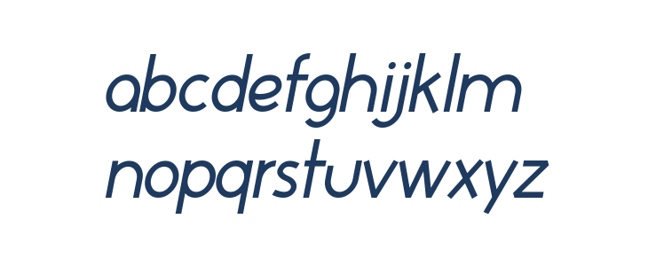 Huelic Italic Lowercase