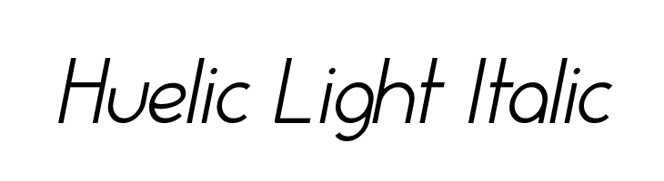 Huelic Light Italic  免费字体下载