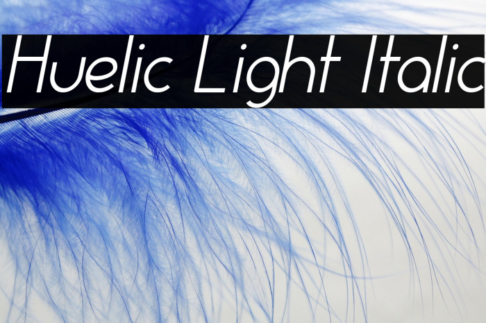 Huelic Light Italic Example 3
