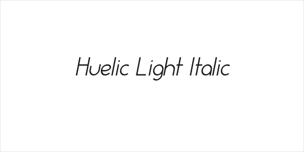 Huelic Light Italic Logo