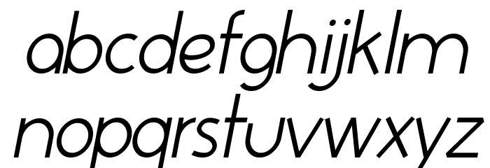 Huelic Light Italic Font LOWERCASE