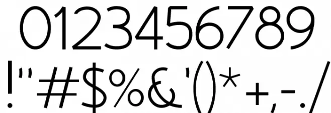 Huelic Light Font OTHER CHARS