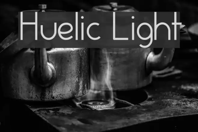 Huelic Light Font examples