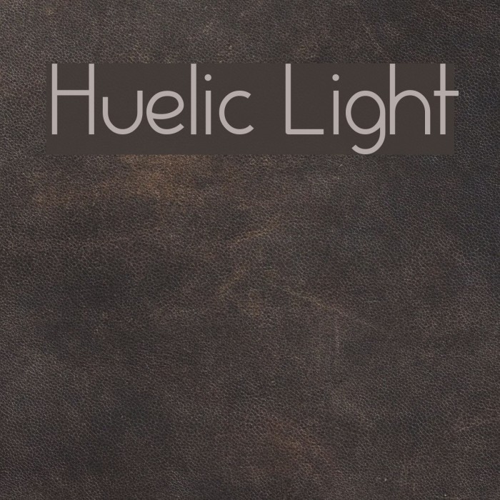 Huelic Light Font examples