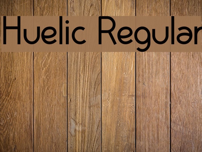 Huelic Regular Font examples