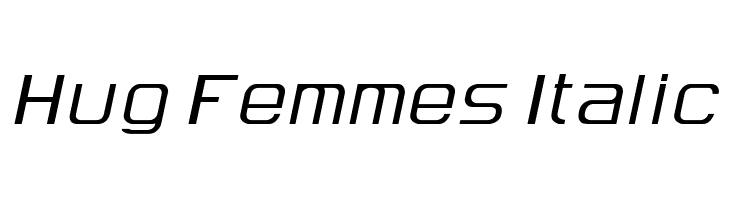 Hug Femmes Italic Font