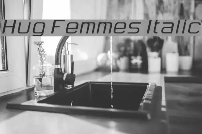 Hug Femmes Italic Font examples