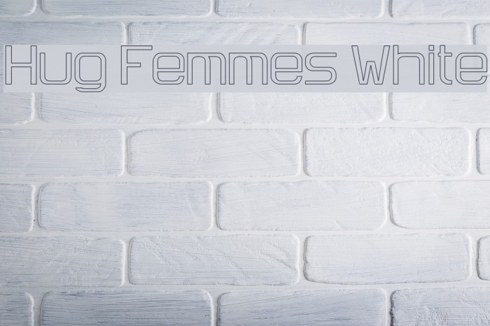 Hug Femmes White Font examples