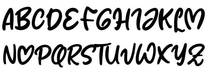 Hugamour Schriftart Groß