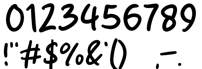 Huge Salmon Font OTHER CHARS