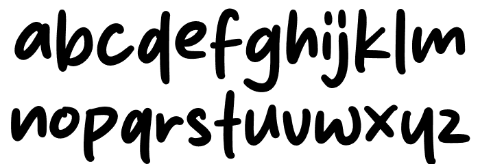 Huge Salmon Font LOWERCASE