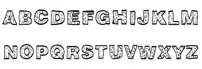 HugeParty Font UPPERCASE