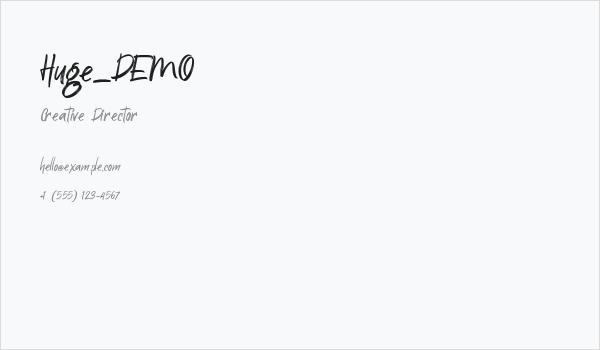 Huge_DEMO Business Card
