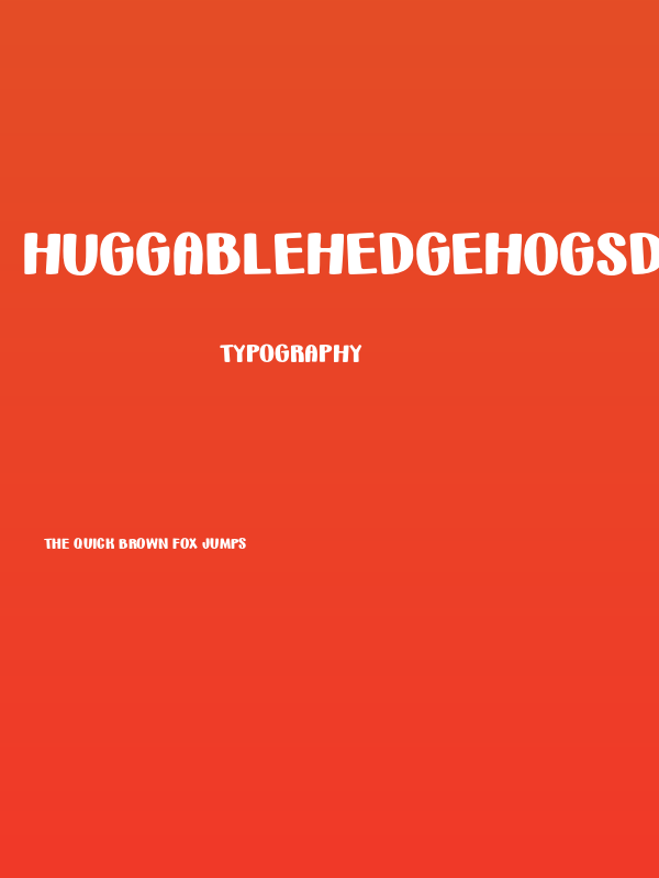 HuggableHedgehogsDemo-Regular Poster