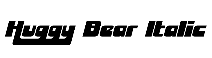 Huggy Bear Italic  Frei Schriftart Herunterladen