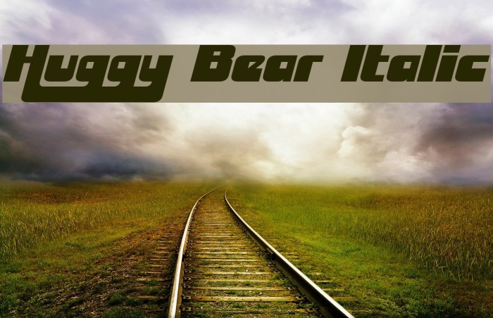 Huggy Bear Italic Font examples