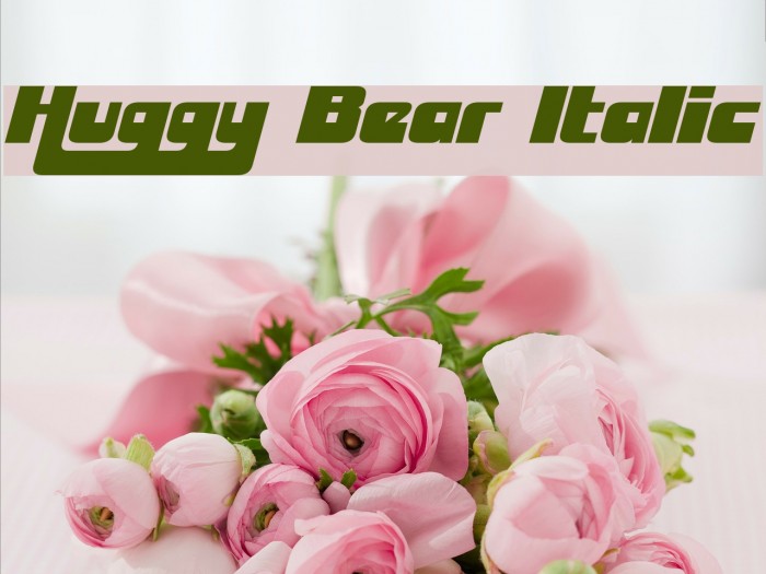 Huggy Bear Italic Font examples