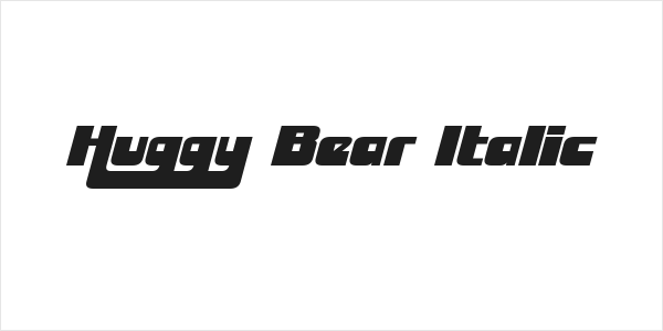 Huggy Bear Italic Logo