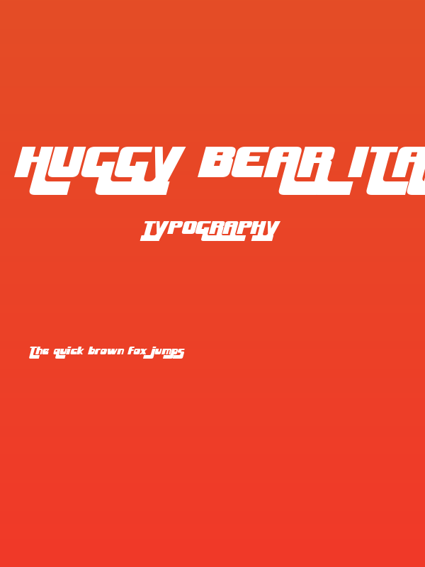 Huggy Bear Italic Poster