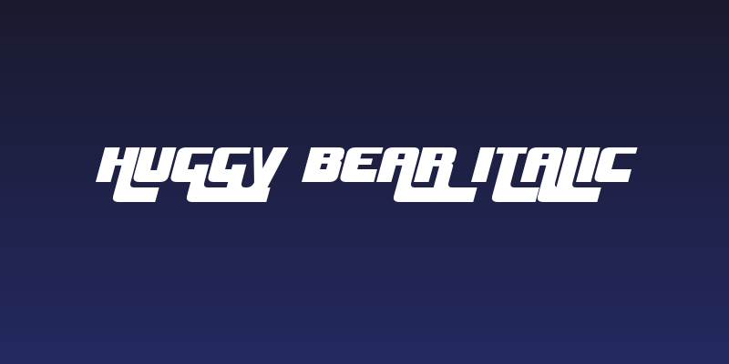 Huggy Bear Italic Social Header