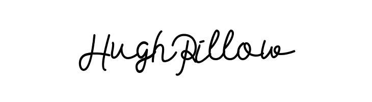 Hugh Pillow  नि: शुल्क फ़ॉन्ट्स डाउनलोड